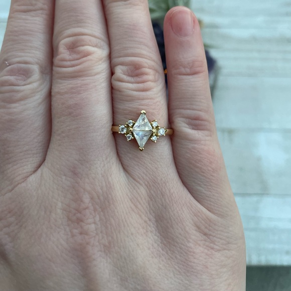 14k Gold over SS Moonstone Ring - Picture 14 of 15